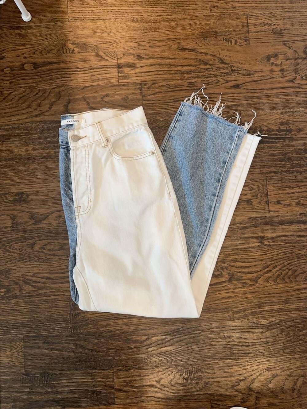 PacSun Two-Tone High Rise Straight Jeans Size 26